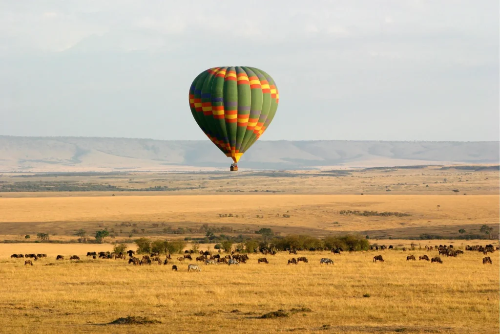 Hot air balloon safari over the Masai Mara